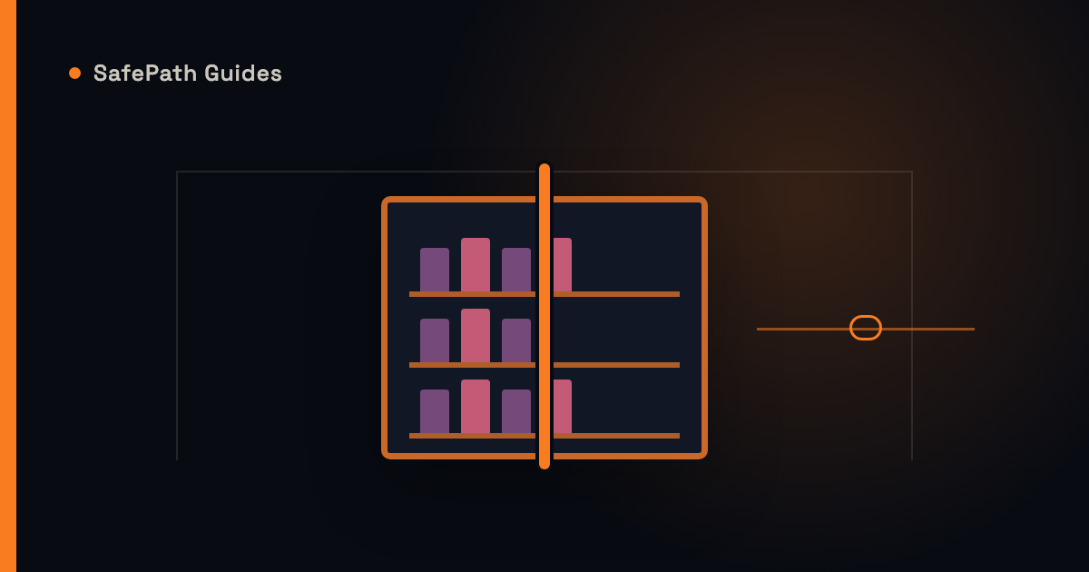 Stylized illustration of a bookshelf secured to a wall, representing earthquake home preparation